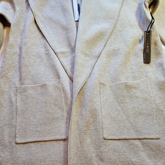 Max Sport Womens Long Cardigan Sweater Duster Knit Size L Heather Classic City - Picture 5 of 6